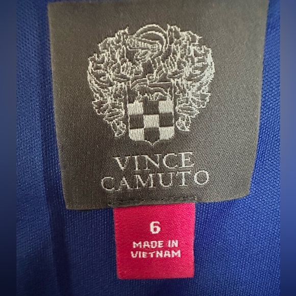 Vince Camuto Dark Navy Floral Print Dress size 8 - Picture 6 of 9